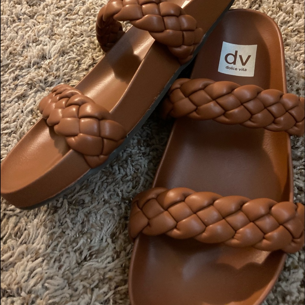 Dolce Vita, Camel, Braided slides